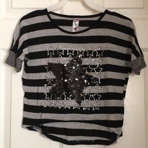 Black and white kids shirt
